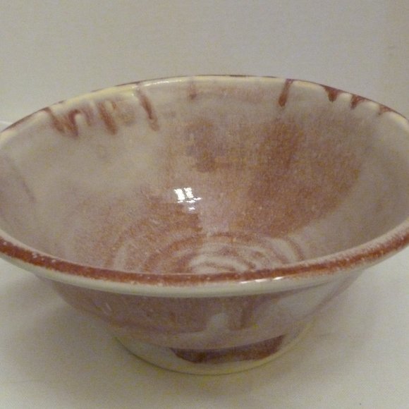 Handcrafted North Carolina Art Pottery 9 Inch Bowl by L3 Smith Pottery Cranberry - Picture 2 of 11